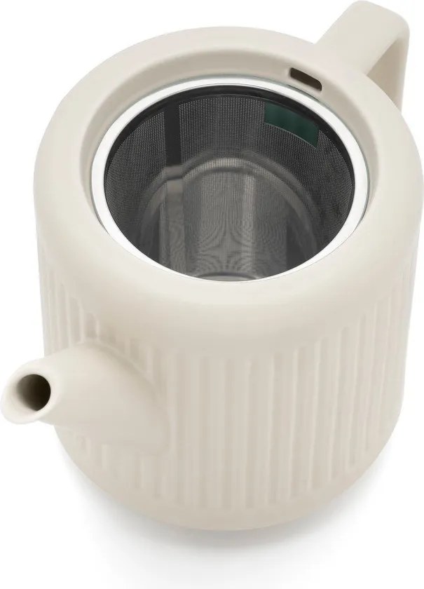 Biela porcelánová kanvica na čaj so sitkom 1,2 l Skagen – Bredemeijer