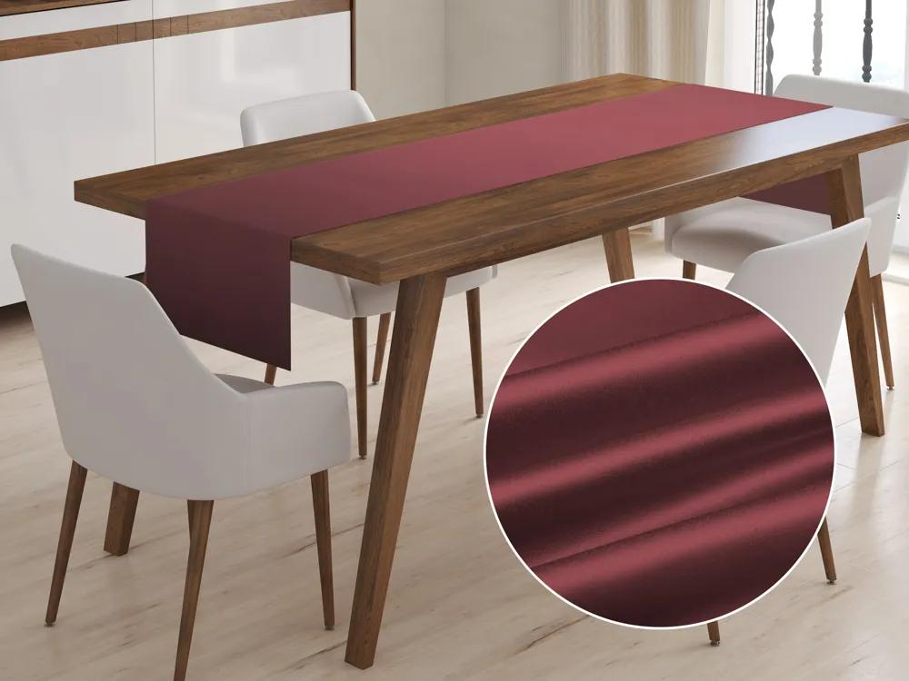Biante Saténový behúň na stôl polyesterový Satén LUX-007 Vínový 20x140 cm