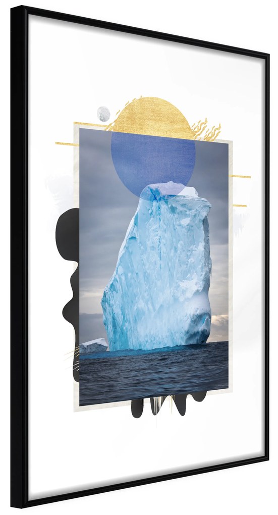 Artgeist Plagát - Iceberg [Poster] Veľkosť: 30x45, Verzia: Zlatý rám s passe-partout