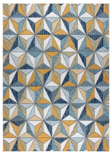 Koberec SISAL COOPER Mozaika, Trojuholníky 22222 ecru / čierny