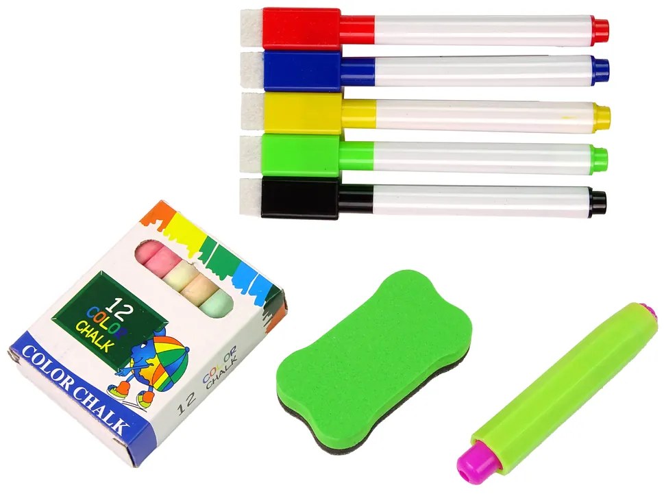 LEAN TOYS Multifunkčná obojstranná tabuľa 3v1