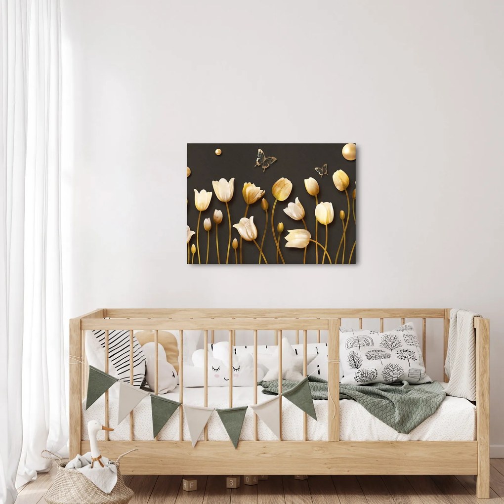 Obraz - Tulipány - abstraktné (70x50 cm)