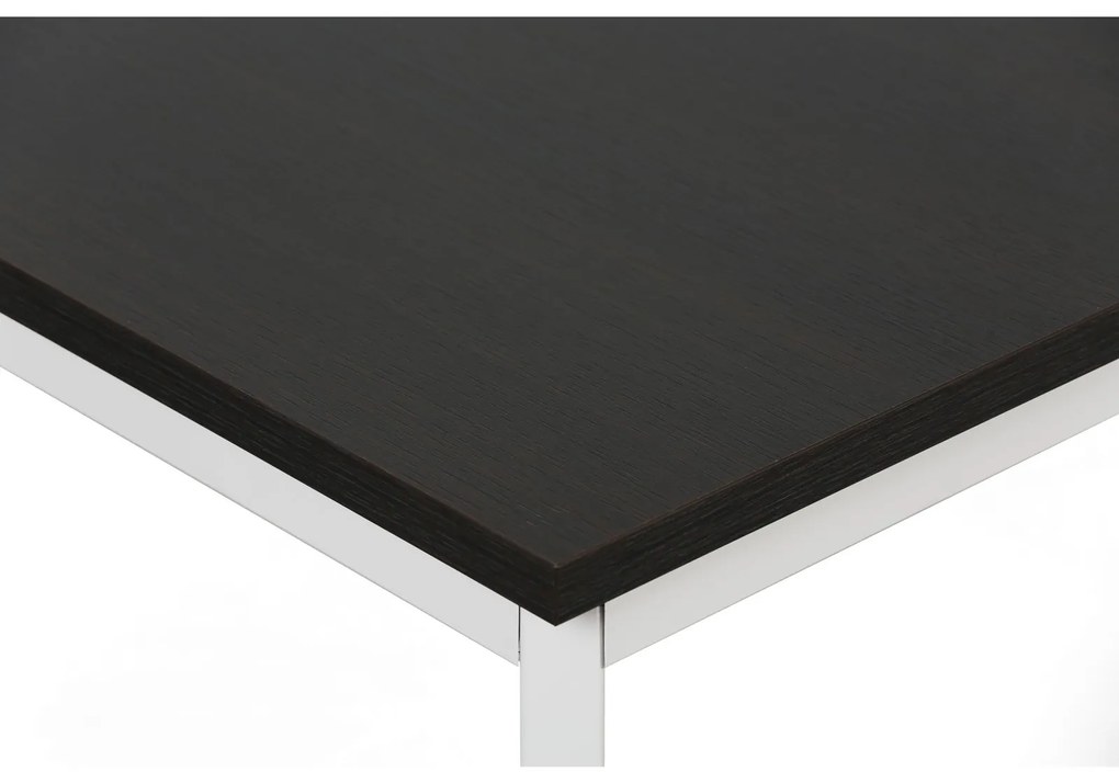 Jedálenský stôl TRIVIA, sivá podnož, 160x80 cm, wenge