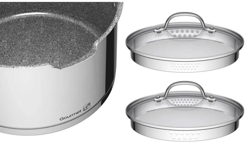 Sada riadu G21 Gourmet Miracle s hrncom navyše, 11 dielov, nerez/greblón 6352112