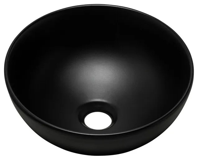 Keramické umyvadlo na desku DOMI 32 cm černé