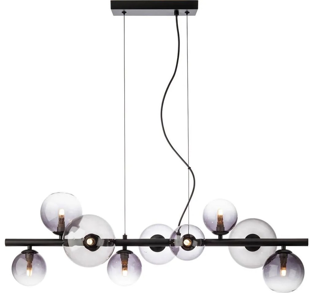 Redo 01-3989 - Luster na lanku ASTRA 9xG9/8W/230V čierna