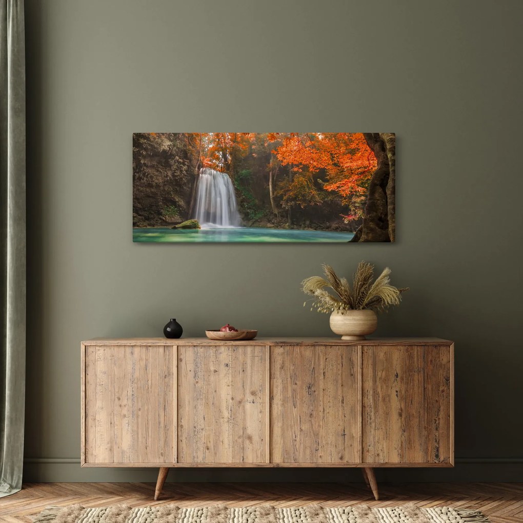 Obraz - Vodopád v Thajsku (120x50 cm)
