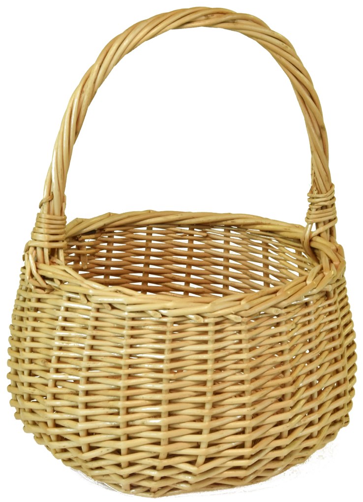 Prútený košík bolero Rozmery (cm): průměr 22 , v. 26