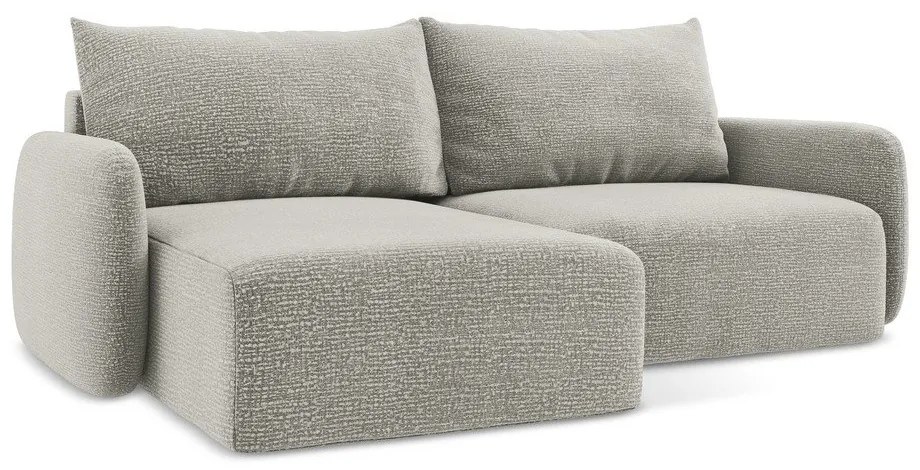 Svetlosivá rozkladacia/s úložným priestorom rohová pohovka (ľavý roh) Kalena – Makamii