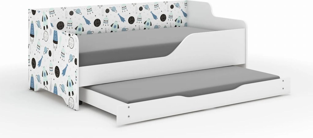 Wooden Toys Detská posteľ LILU 160x80 KOSMOS s funkciou na spanie (1)