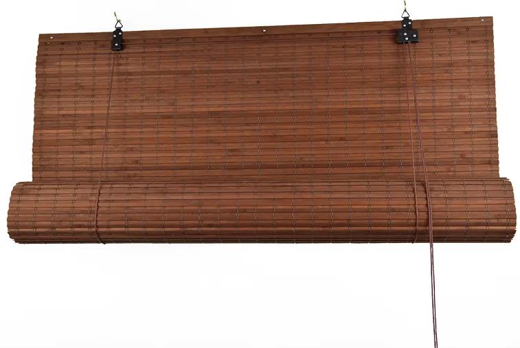 Bambusová zatemňovacia roleta - hnedá Šírka rolety: 70 cm, Rozvin rolety: 100 cm