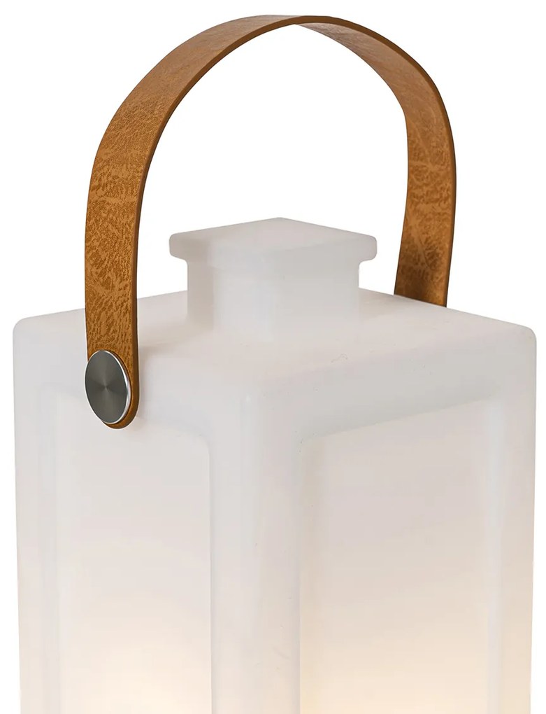 Moderná stolná lampa biela s efektom plameňa nabíjateľná IP44 - Stard