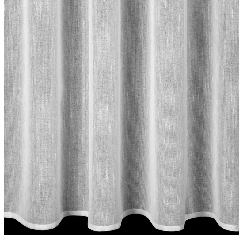 DECOREUM Jednofarebná záclona s jemnou dúhovou štruktúrou 300 cm x 250 cm biela 100 % polyester 64000