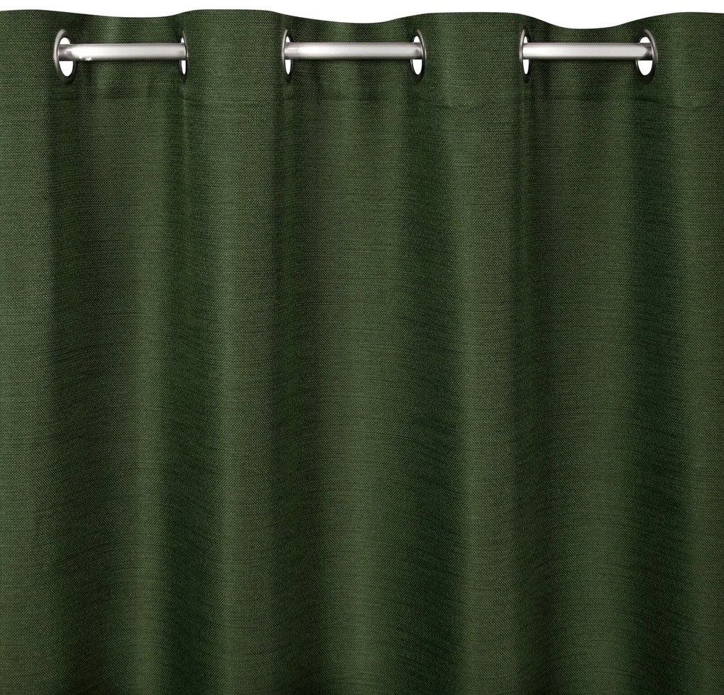 ZÁVES NA KRÚŽKOCH STYLE 140X250 CM TMAVOZELENÁ