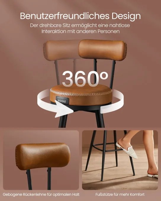 Set dvoch barových stoličiek EKHO LBC889K01