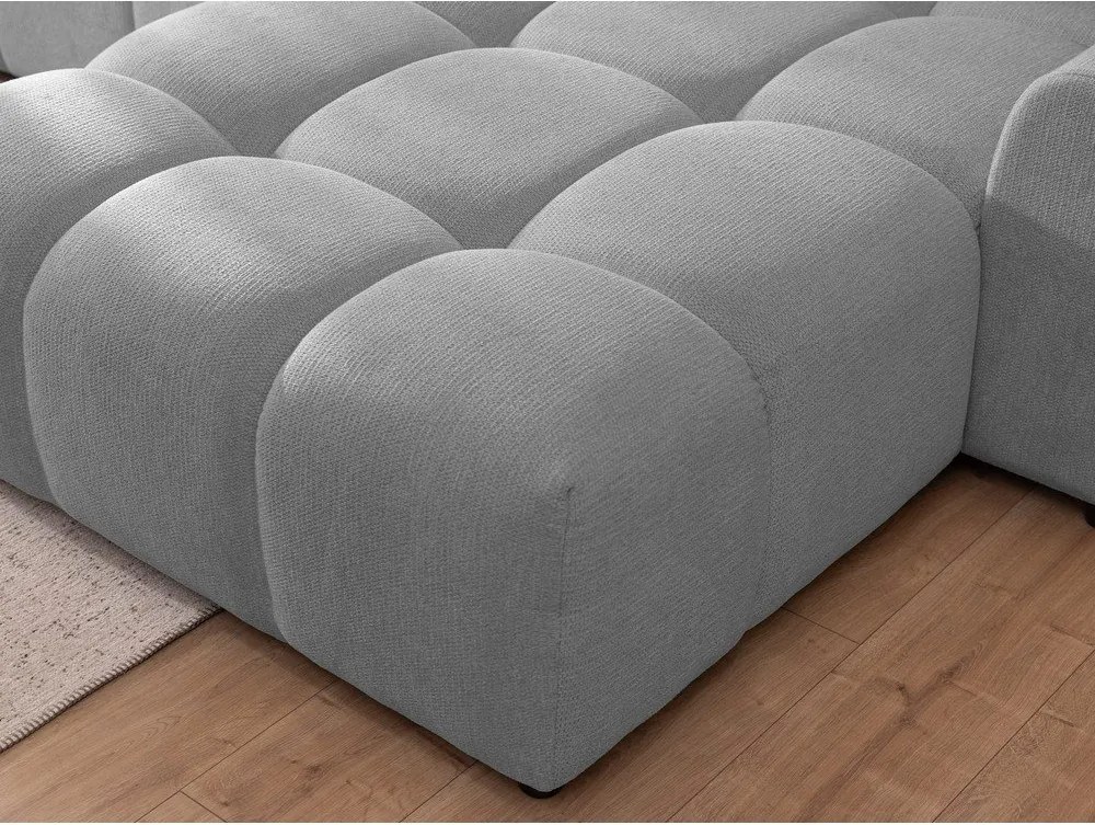 Sivá rohová pohovka (pravý roh/s leňoškou) Albane – Ropez