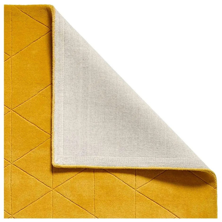 Horčicovožltý vlnený koberec Think Rugs Kasbah, 150 x 230 cm