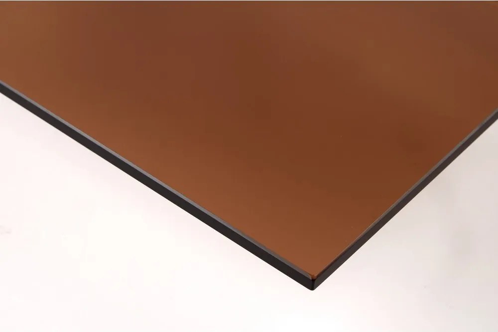 Hnedý oceľový okrúhly konferenčný stolík ø 45 cm Dunsley – Actona