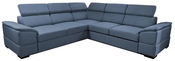 Univerzálna rohová rozkladacia sedacia súprava s úložným priestorom GRANADA modrá