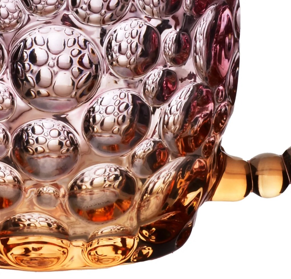 Skleněný hrnek VINI PEARL 350 ml fialový/hnědý