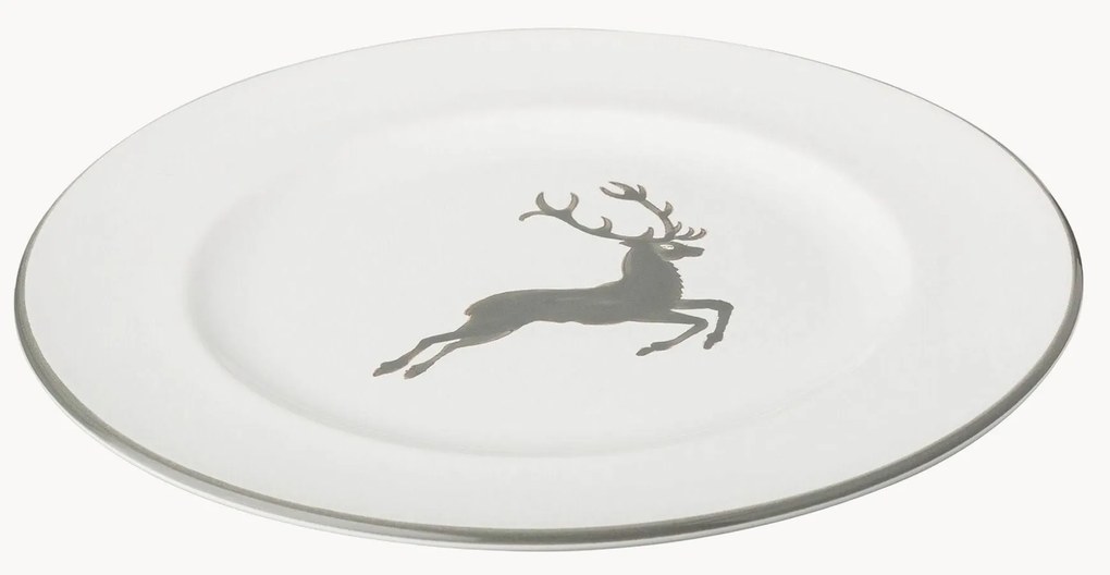 Ručne vyrobený dezertný tanier Gourmet Grey Deer