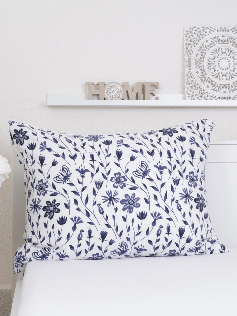 Flanelová obliečka na vankúš 70 x 90 cm - Lúčne kvety