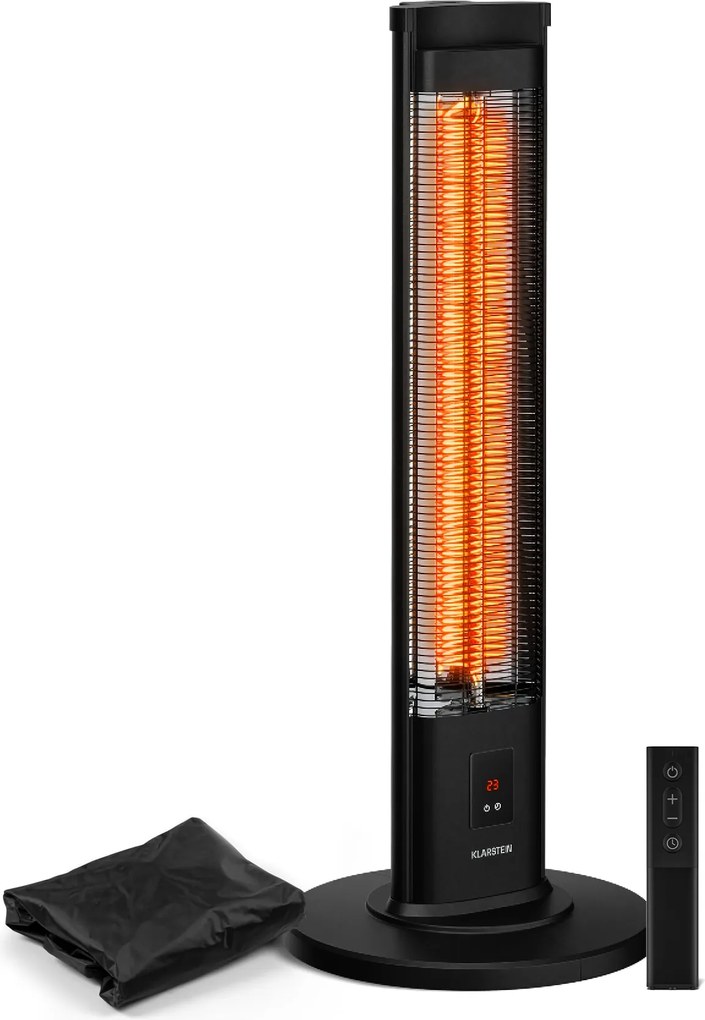 Klarstein BlazeTower infračervený ohrievač | 2000 W | 15 m² | Výkonný | 101 cm x 40 cm
