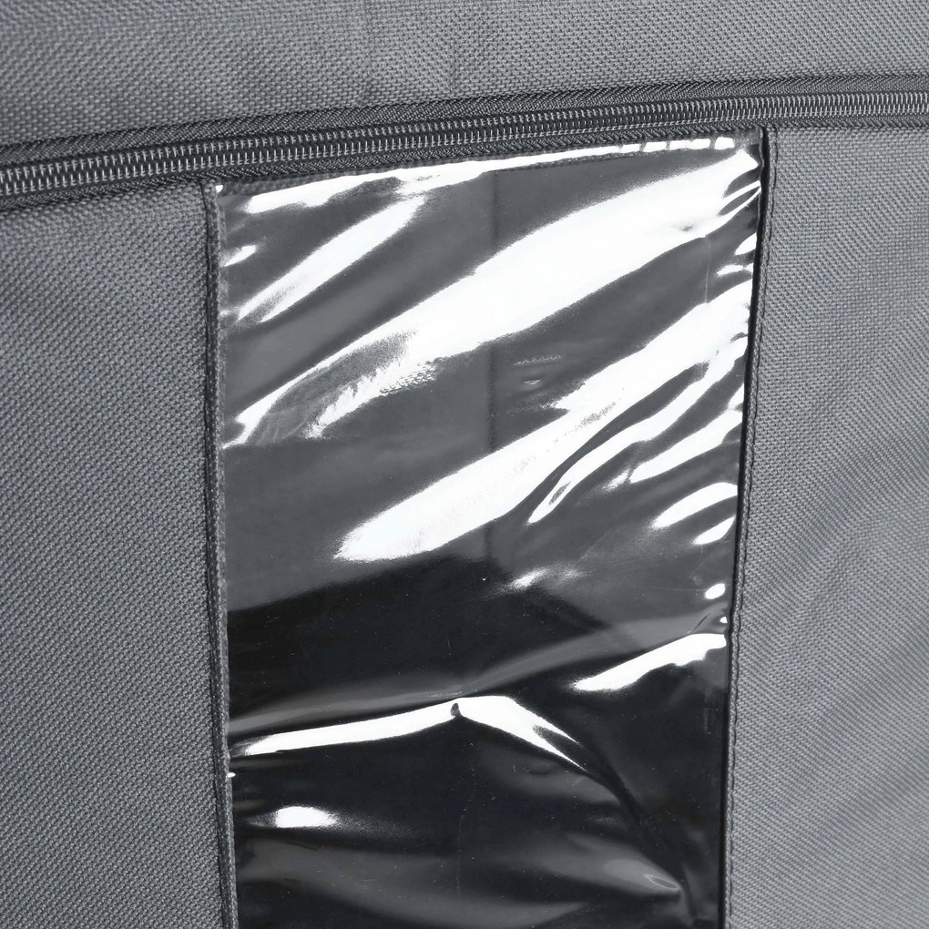 eCarla Textilný box na uskladnenie posteľnej bielizne a oblečenia, sivý LUFER 50x40x32