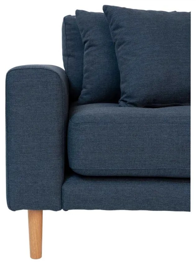 House Nordic - Elegantná rohová pohovka LIDO LOUNGE 290 cm, modrá pravá