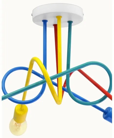 LED Detský prisadený luster OXFORD 4xE27/10W/230V