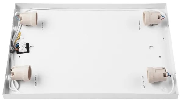 Stropné svietidlo NATURAL SQUARE 4xE27/15W/230V 45x45 cm borovica