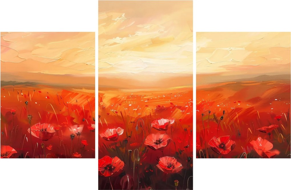 Obraz - Pole vlčích makov (90x60 cm)