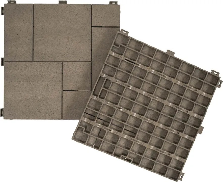 Multy Home Gumová dlaždica STONE MOSAIC 30 x 30 cm, hnedý dub