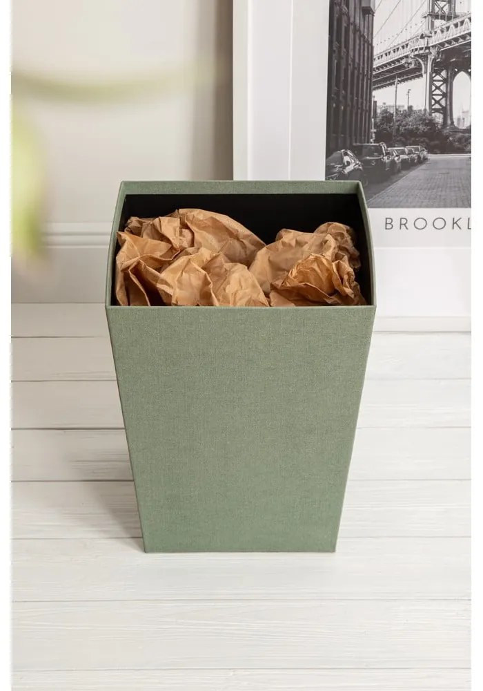 Zelenomodrý kancelársky odpadkový kôš Sofia Canvas Paper Laminate – Bigso