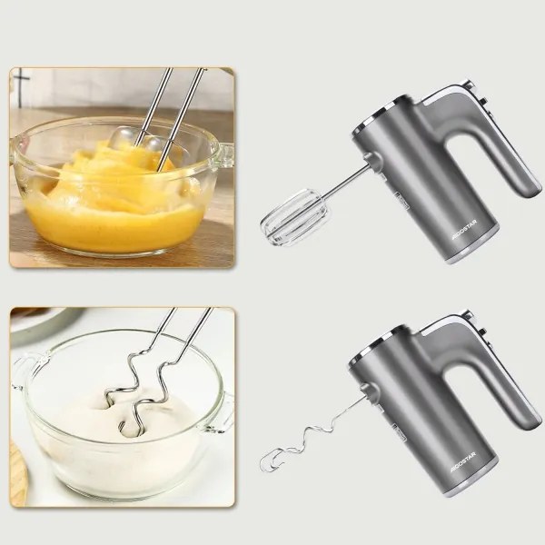 Aigostar - Ručný šľahač 400W/230V šedá/chróm