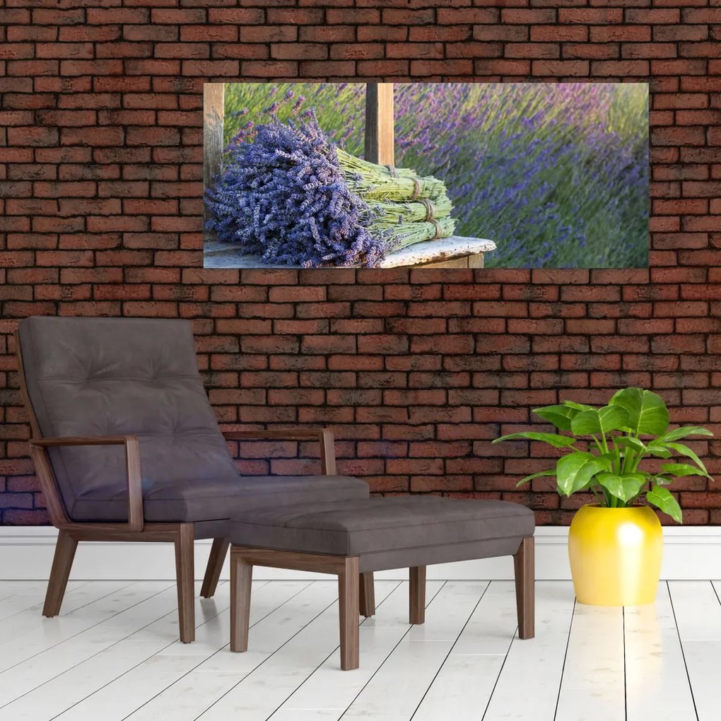 Obraz - Levanduľové zväzky (120x50 cm)