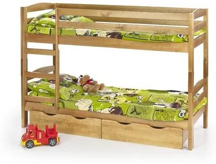 Detská poschodová posteľ: halmar sam s matracom (borovica)