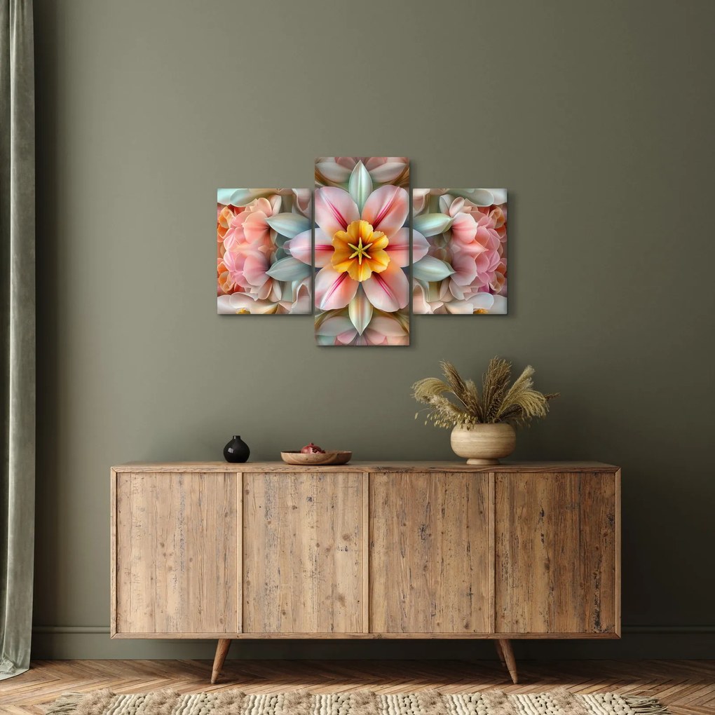 Obraz - Kaleidoskopický kvet (90x60 cm)