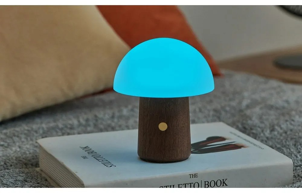 Biela/v tmavoprírodnej farbe LED stolná lampa (výška 12,5 cm) Alice Mushroom – Gingko