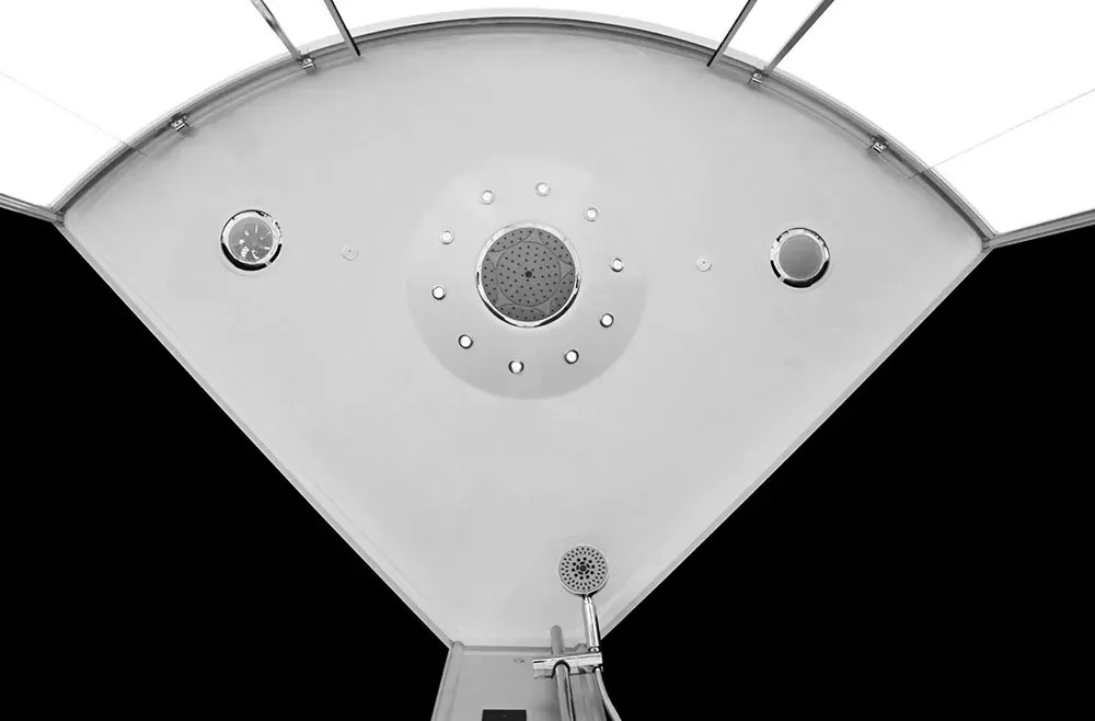 M-SPA kabínová vaňa s hydromasážou čierna 2-miestna 150x150x224cm