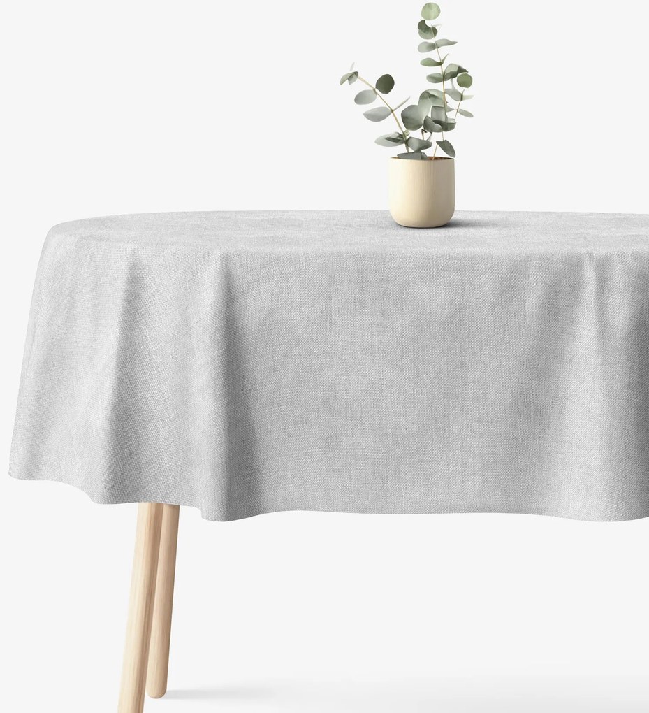 Goldea oválny obrus malaga - sivý 140 x 240 cm