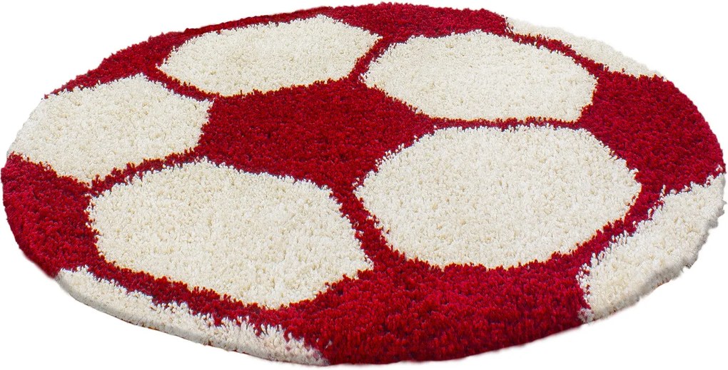 Ayyildiz koberce Kusový koberec Fun 6001 red - 100x100 (průměr) kruh cm