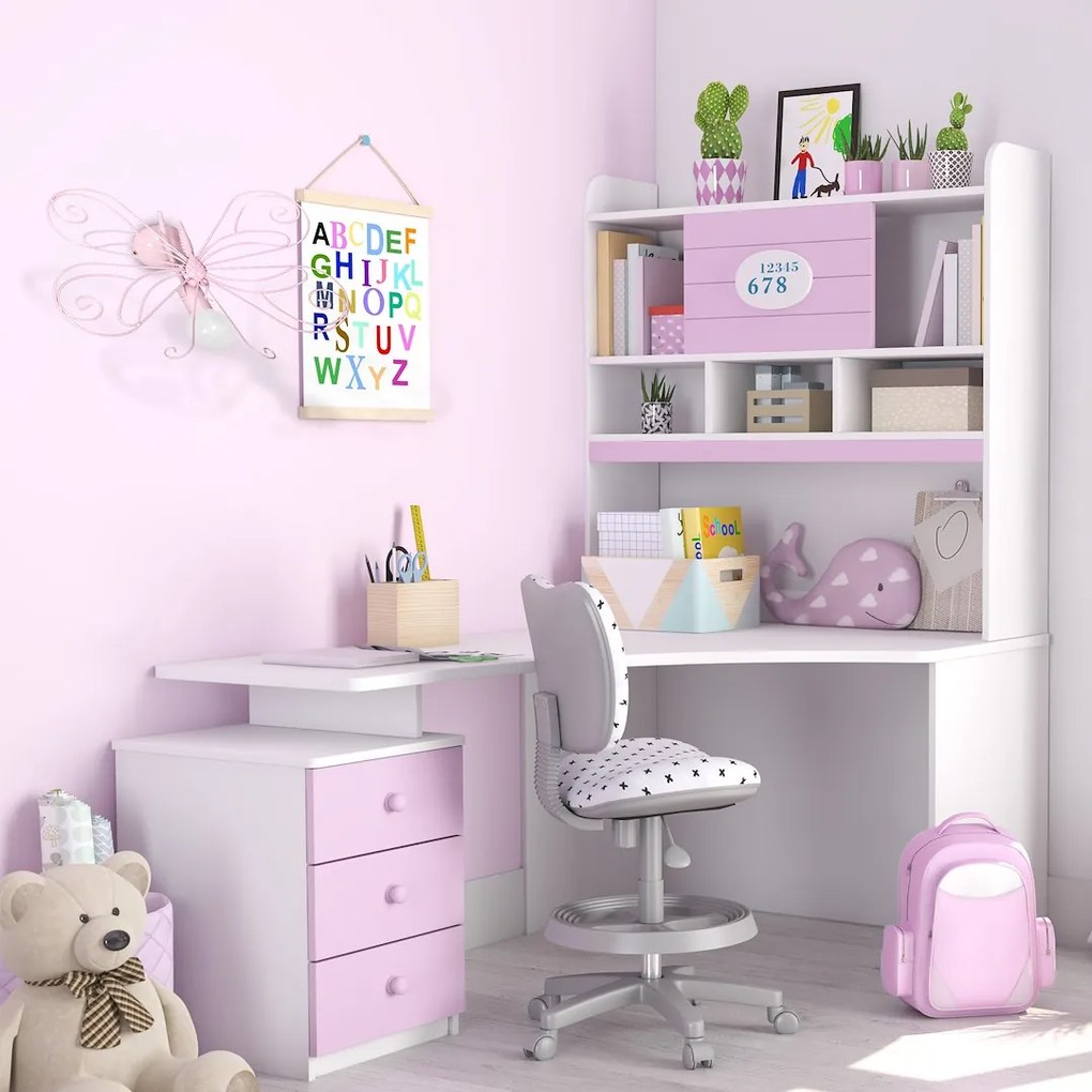 EUlight Detské nástenné svietidlo Butterfly, 1x ružové kovové tienidlo, p