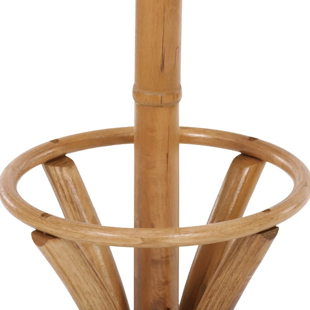 Drevený stojanový vešiak, tmavý dub, 52 x 186 cm