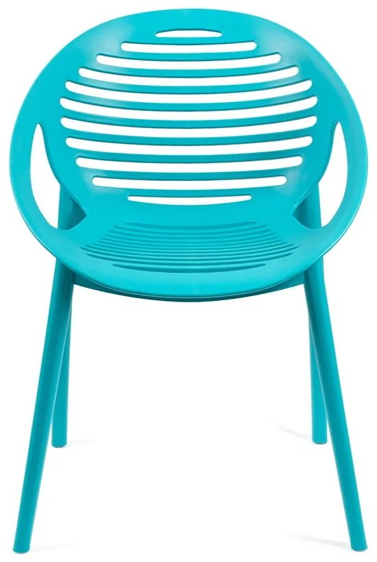Tyrkysovomodrá plastová záhradná stolička Joanna – Bonami Selection