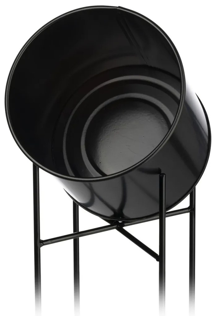 Kvetináč na stojane HUGO 75 cm čierny