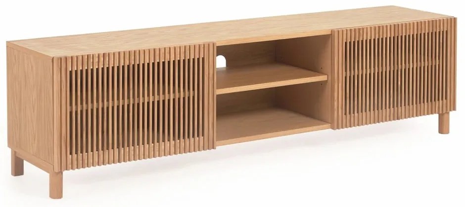 TV stolík v dekore duba v prírodnej farbe 180x50 cm Beyla – Kave Home