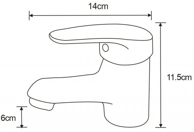 Mexen Erica, umývadlová batéria, čierna, 746400-70