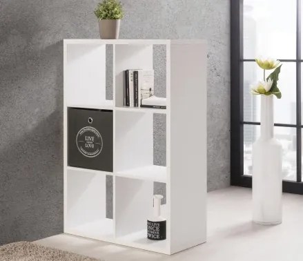 Regál Max, 3x2 priehradky, biely%