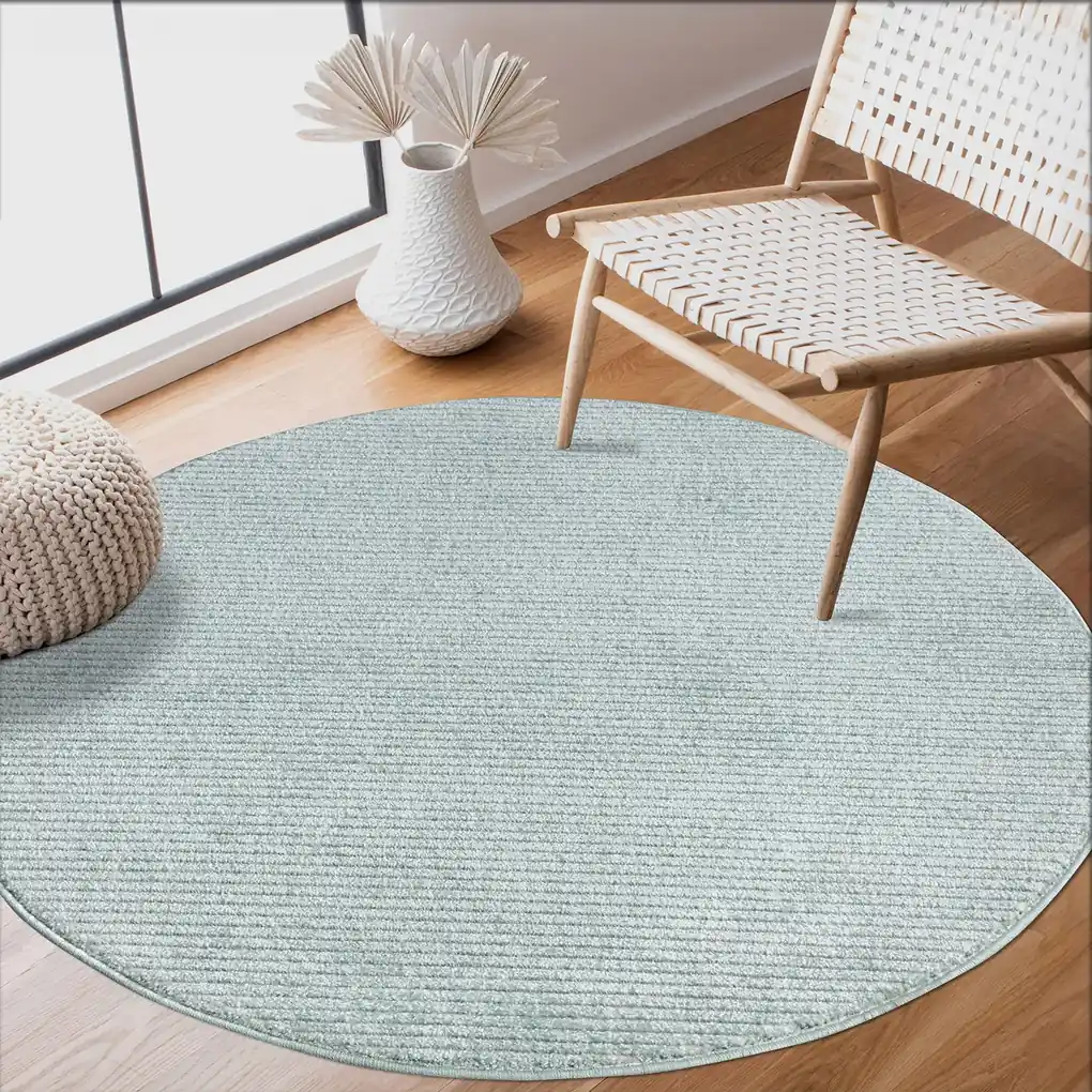 Dekorstudio Okrúhly jednofarebný koberec FANCY 900 - mentolový Priemer  koberca: 160cm | BIANO